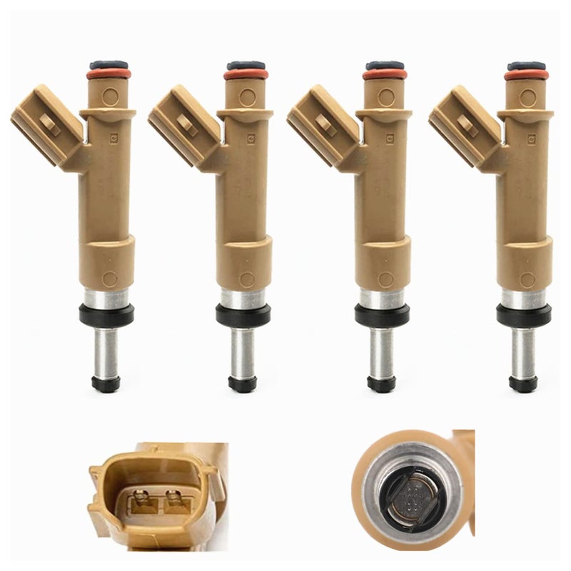IXGKHC 4PCS 12 Holes Fuel Injectors 2009-2018 Replacement For Toyota Corolla 1.8L,2009-2013 Matrix,2008-2009 Scion xD,2009-2010 Pontiac Vibe L4,Replace# FJ1068 23250-0T010 23250-0T020 - Image 1